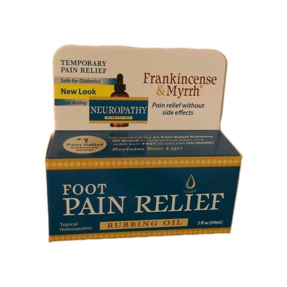 Frankincense & Myrrh Other - NEW Frankincense & Myrrh Foot Pain Relief Rubbing Oil 2 fl oz Liq